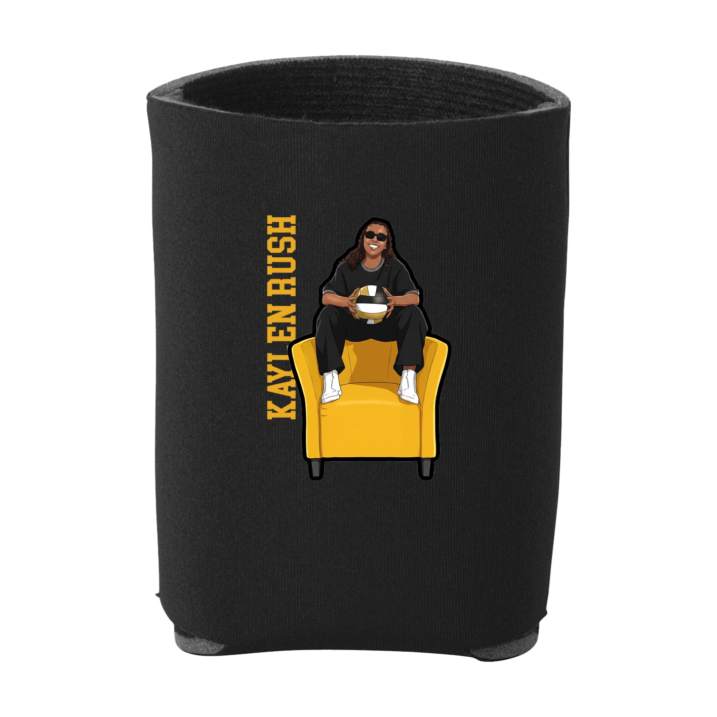 Can Holder — Name Vertical in Black