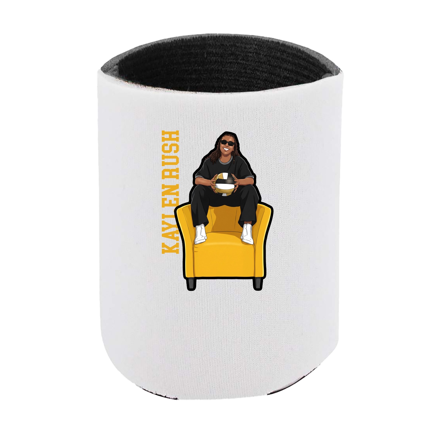 Can Holder — Name Vertical in White