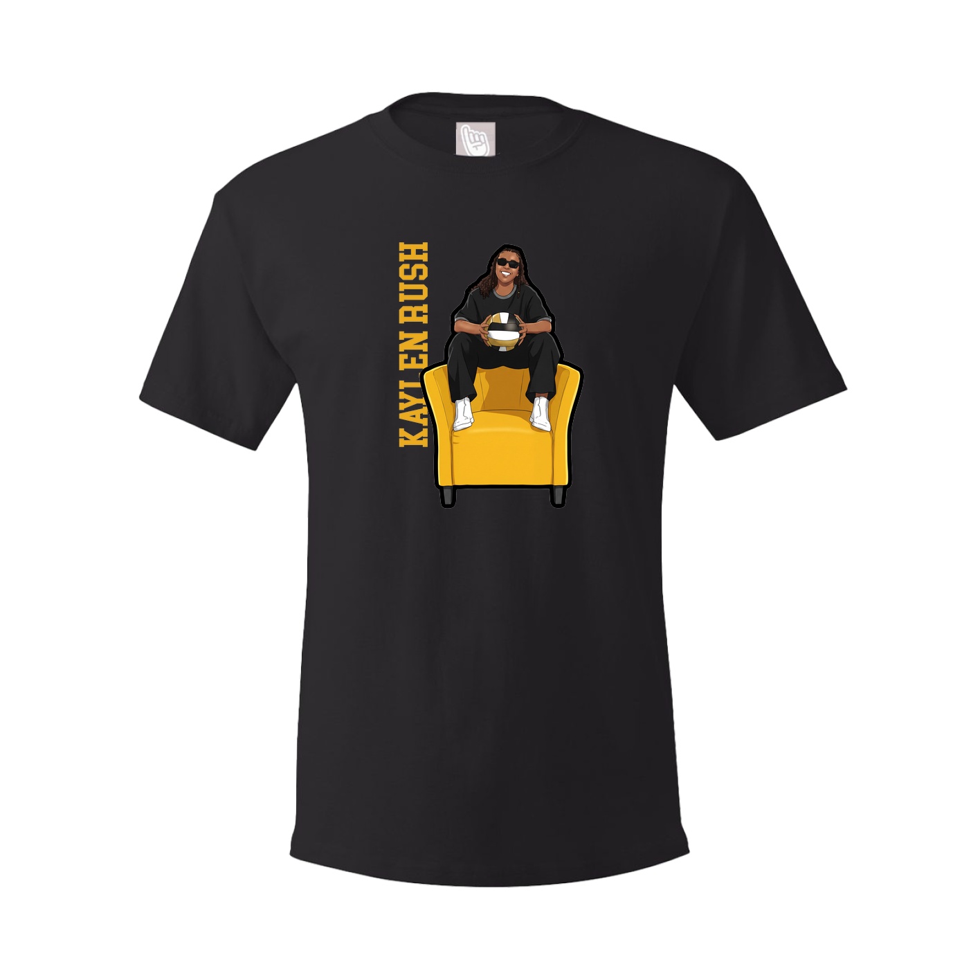 Youth Tee — Name Vertical in Black