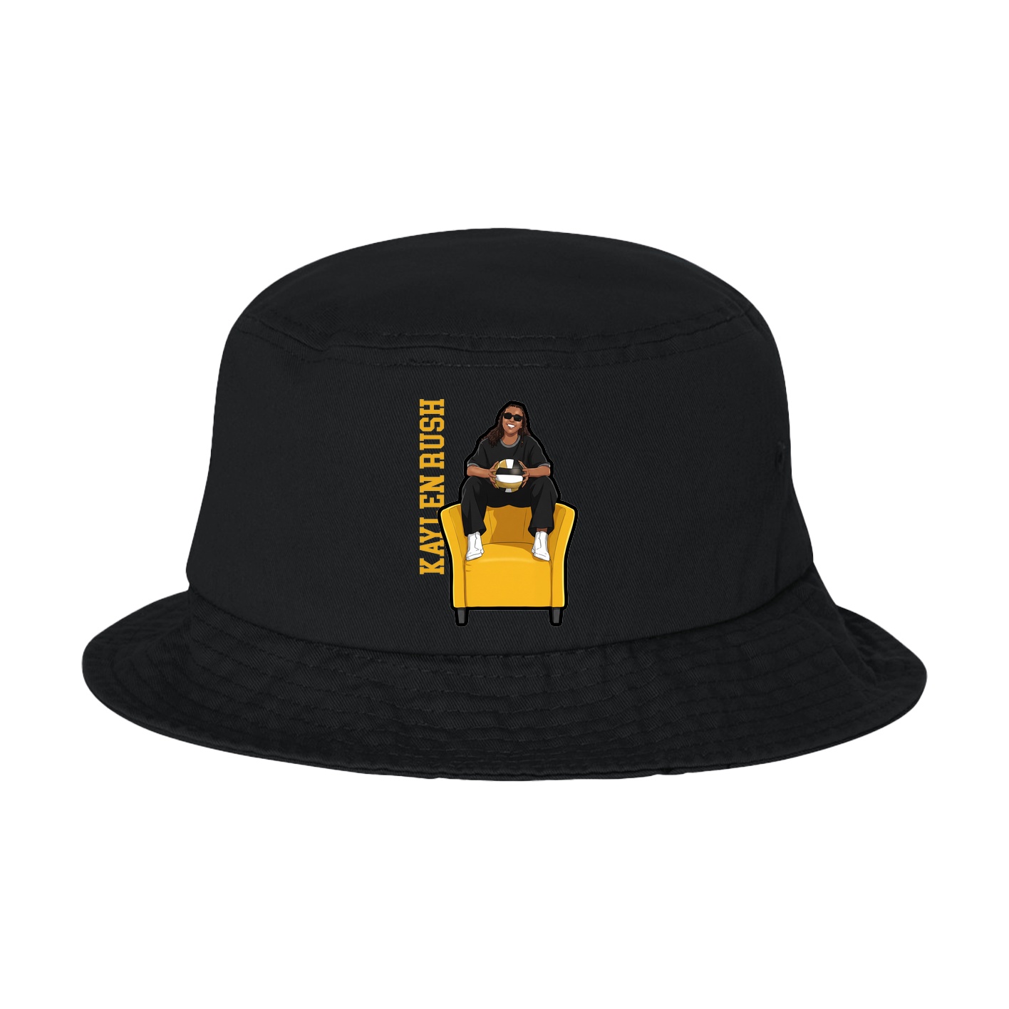 Bucket Cap — Name Vertical in Black