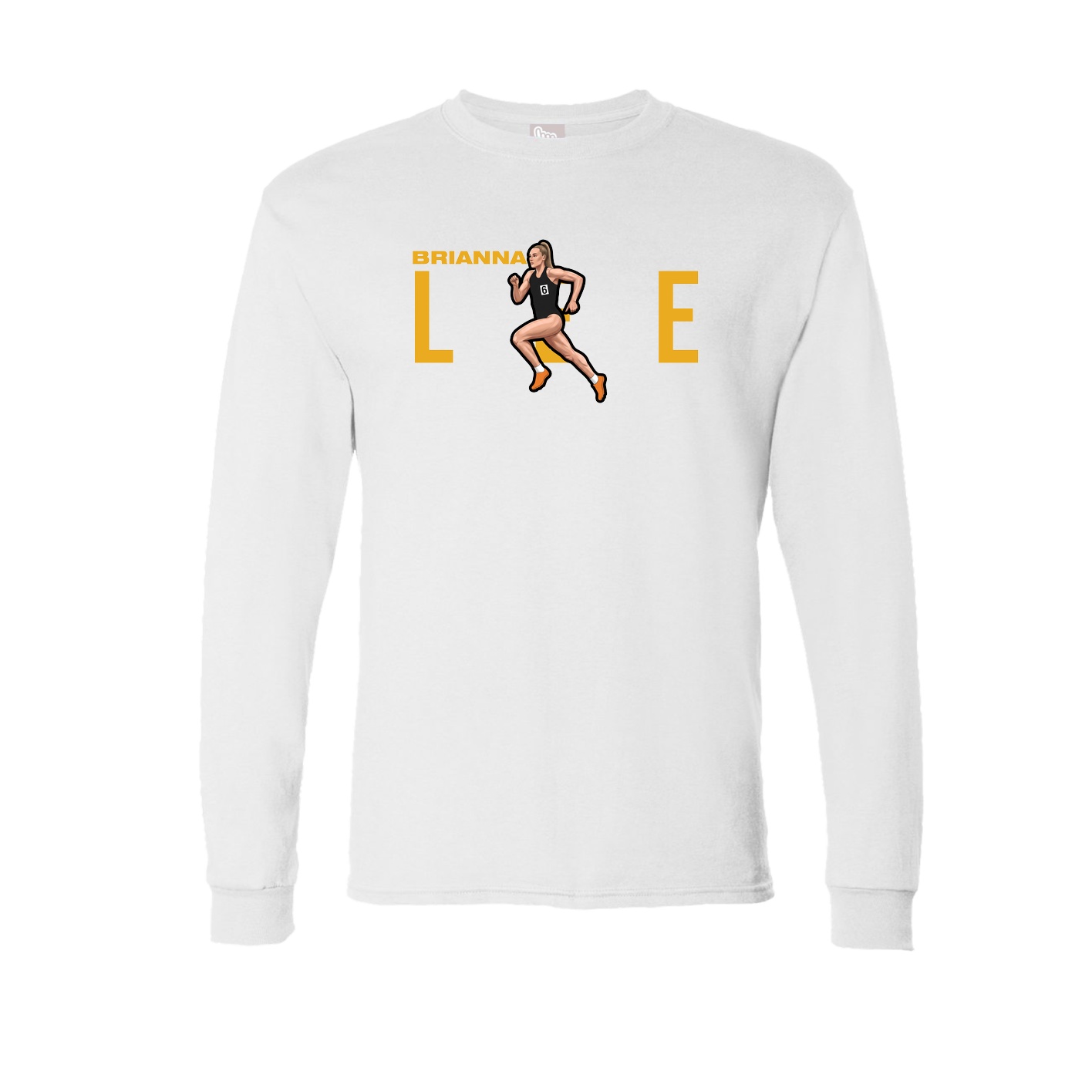 Long Sleeve Tee — Player Name in White