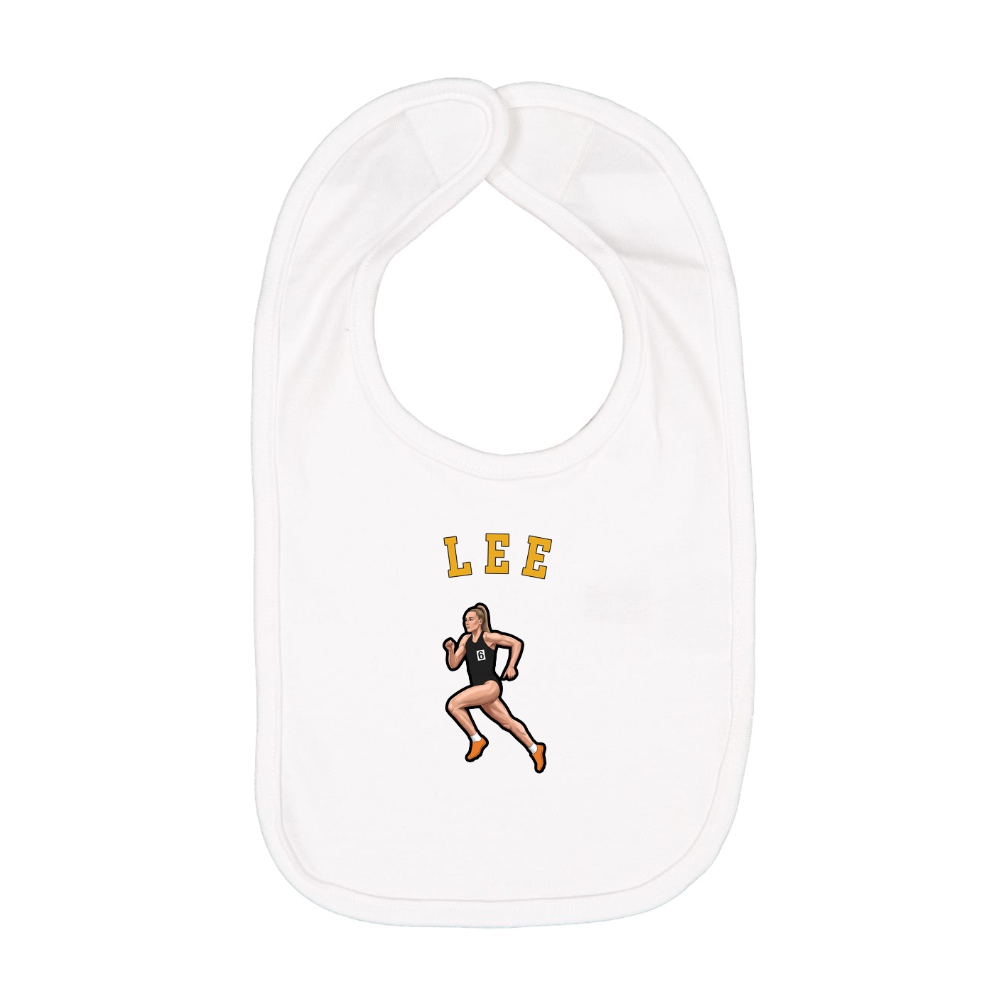 Infant Bib — Shirsey Arch in White