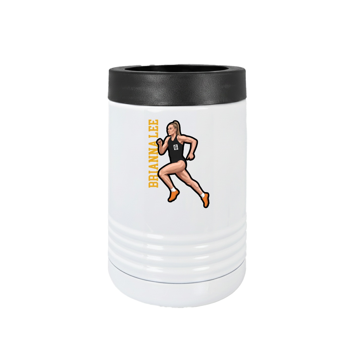 Beverage Holder — Name Vertical in White