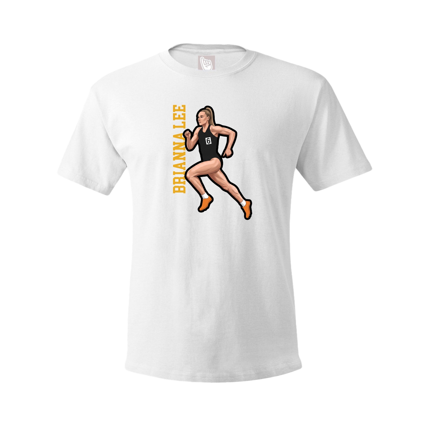 Tee — Name Vertical in White