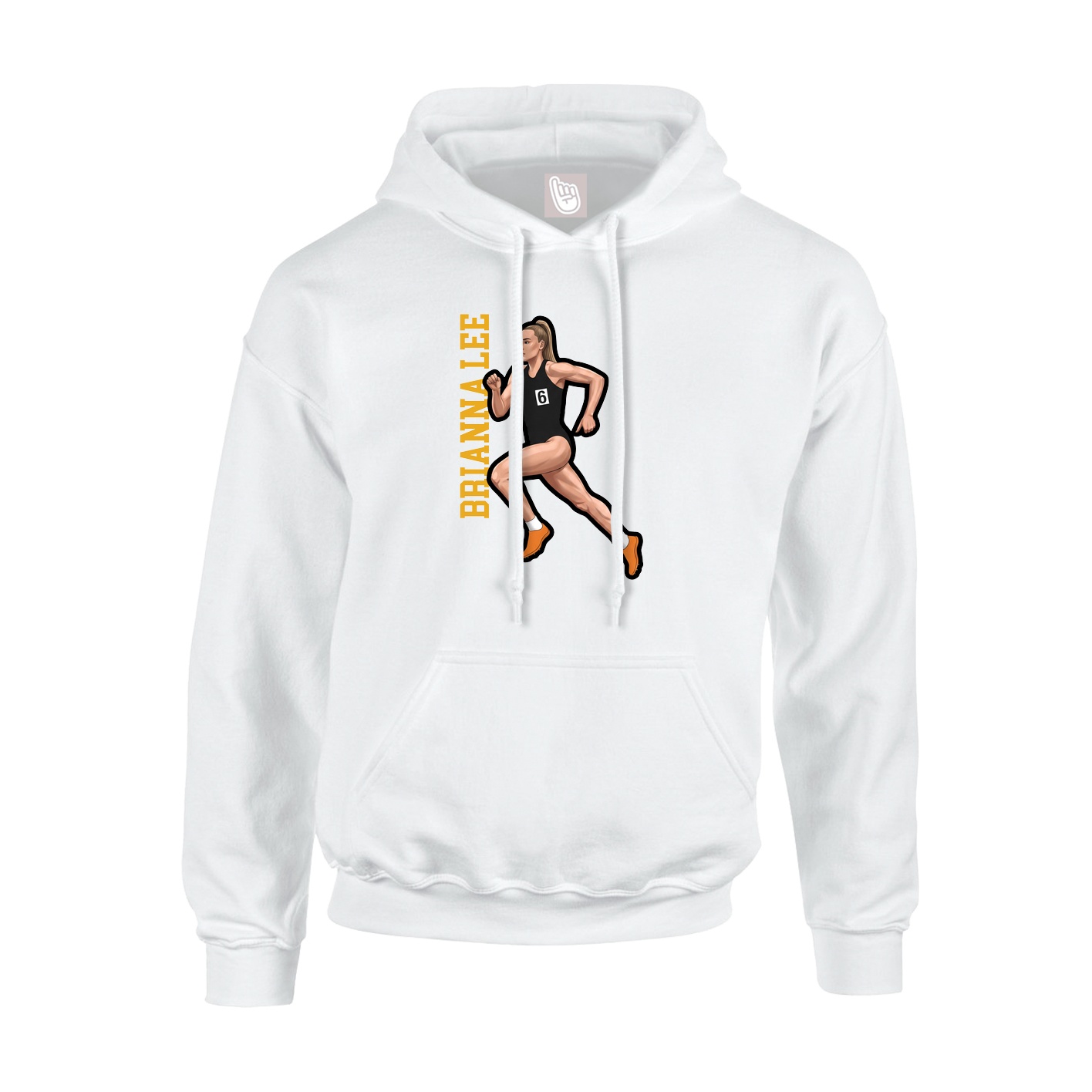 Hoodie — Name Vertical in White