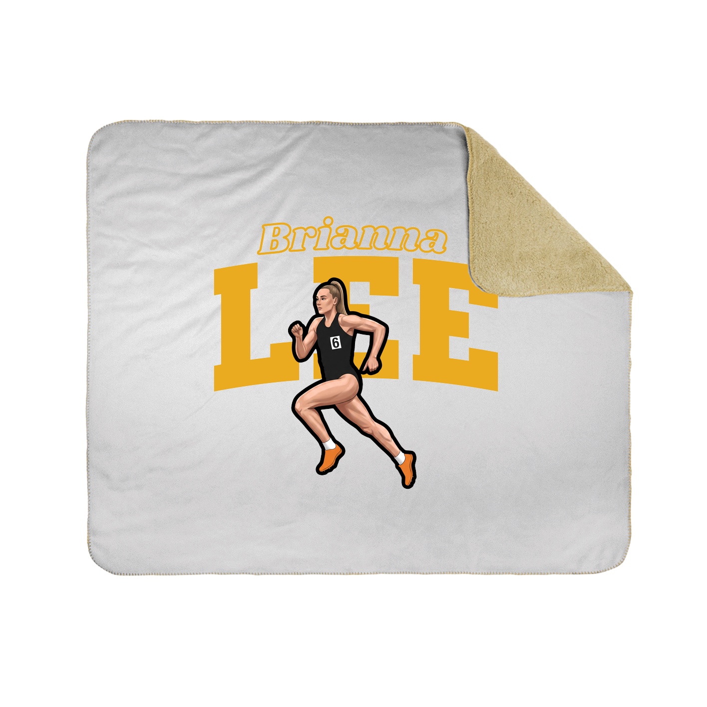 Throw Blanket — Name Arch in White