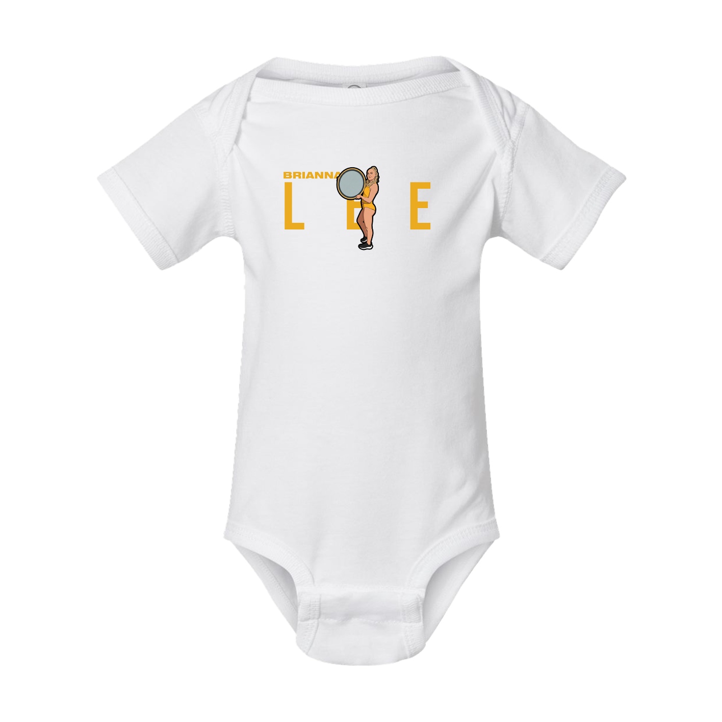 Baby Onesie — Player Name in White