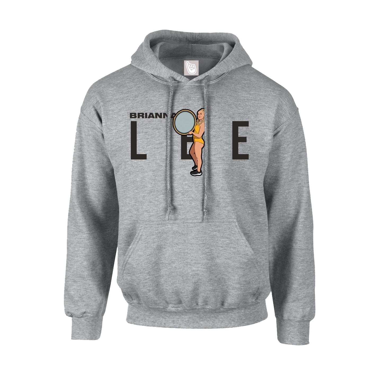 Hoodie — Player Name in Grey