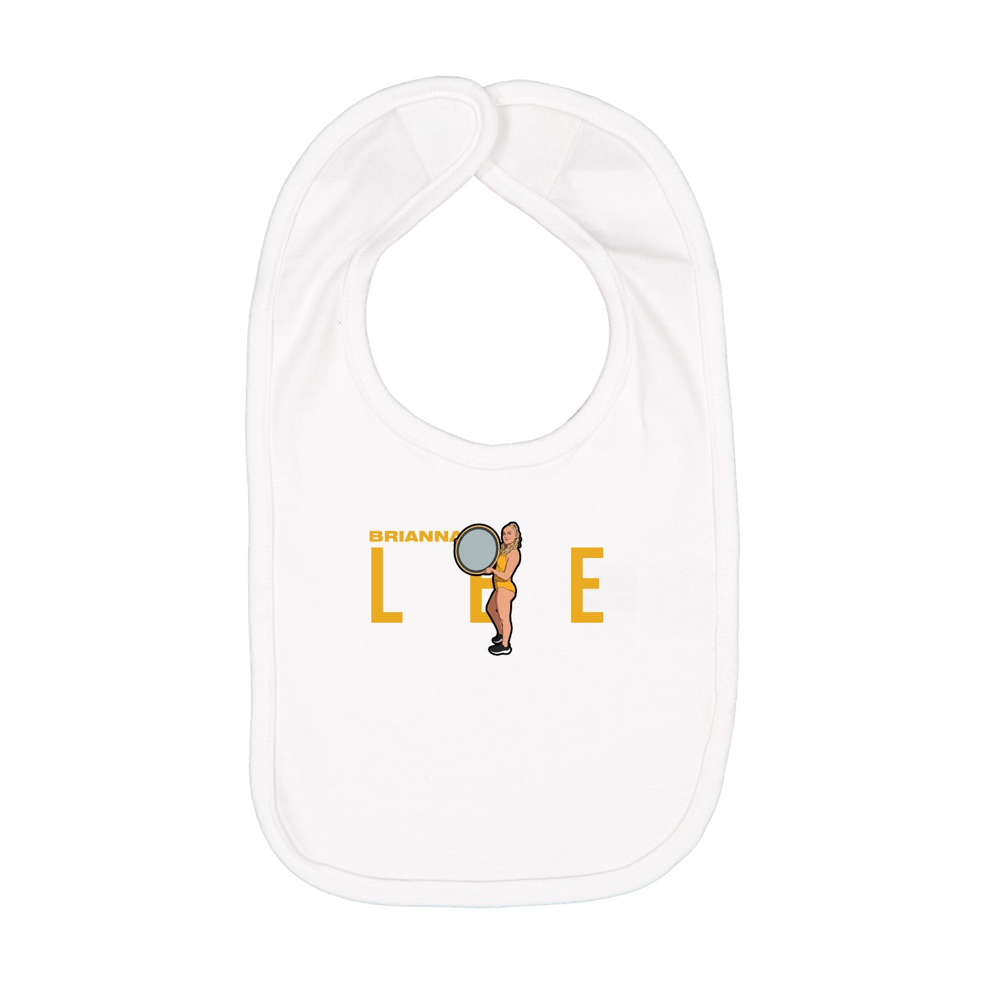 Infant Bib — Player Name in White