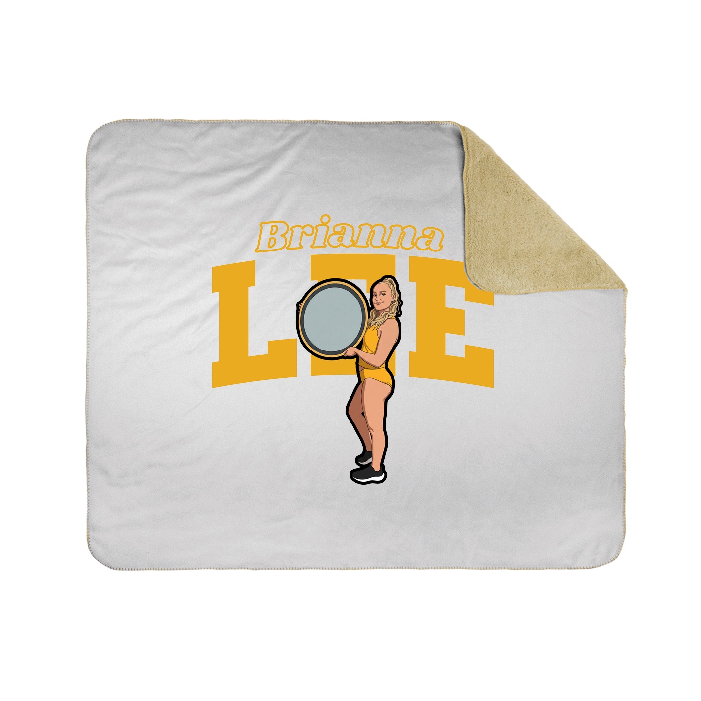 Throw Blanket — Name Arch in White