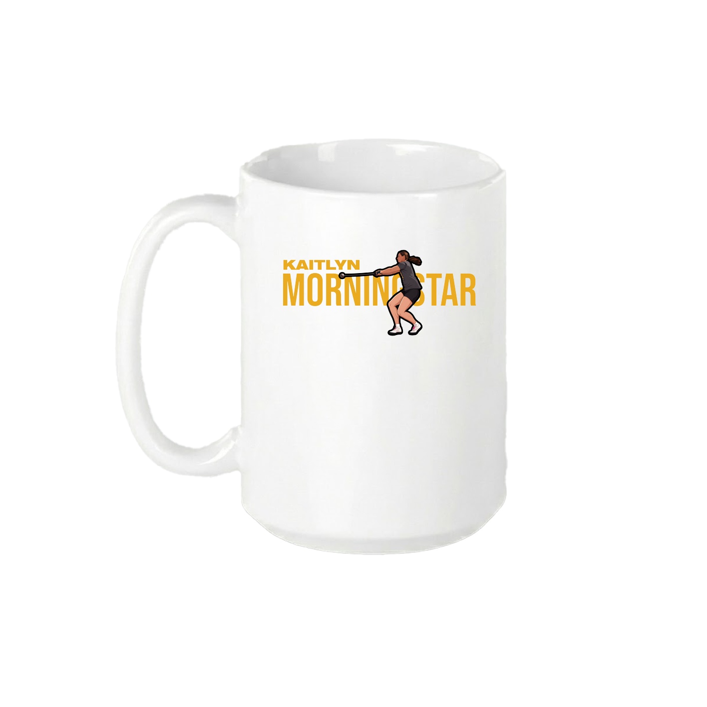 15oz Coffee Mug — Player Name in White
