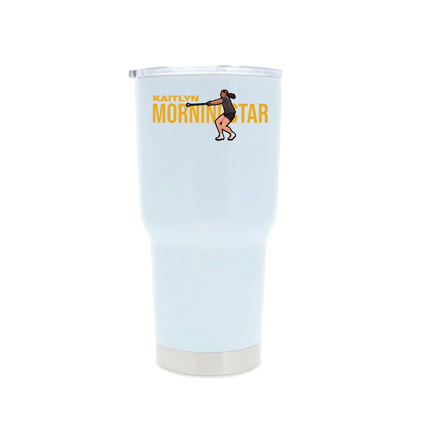 30oz Stainless Steel Tumbler — Player Name in White