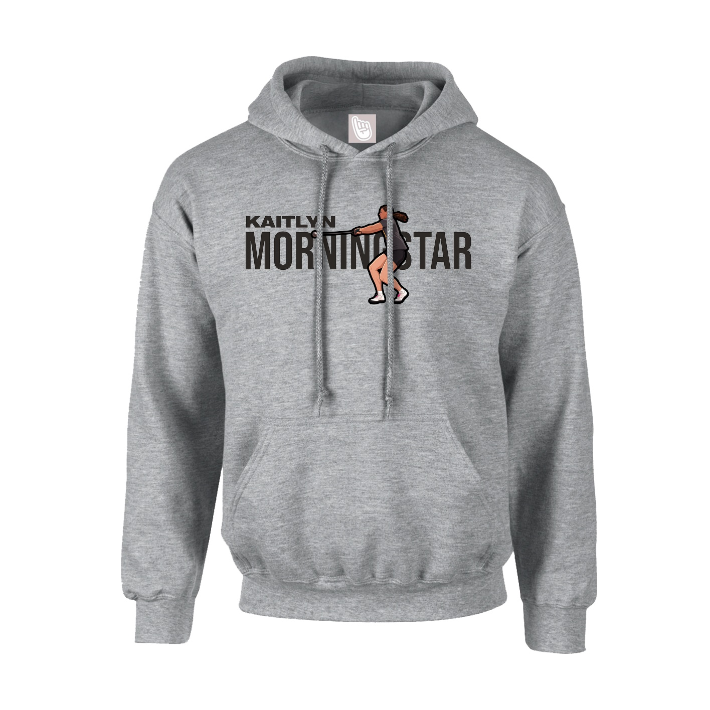 Hoodie — Player Name in Grey