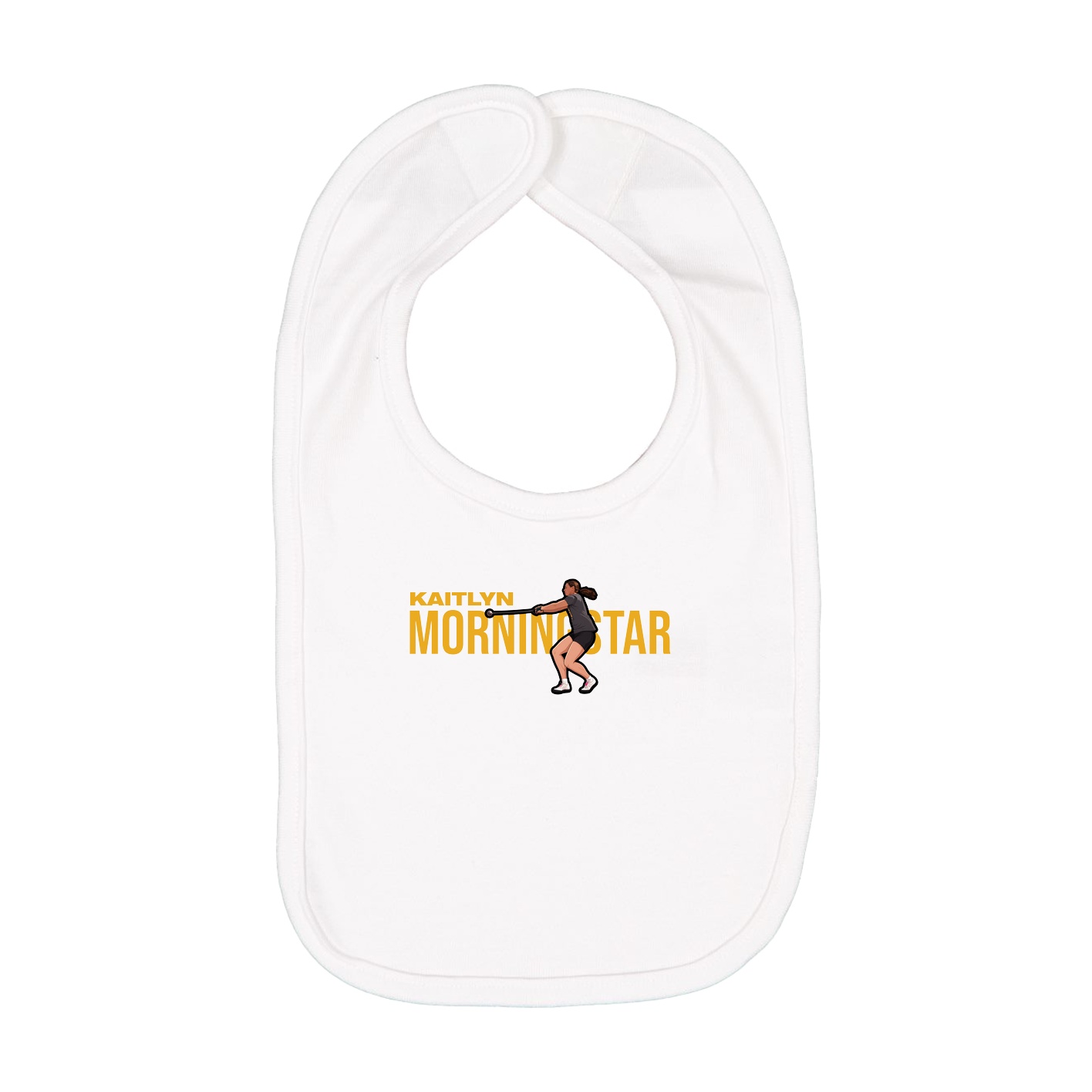 Infant Bib — Player Name in White