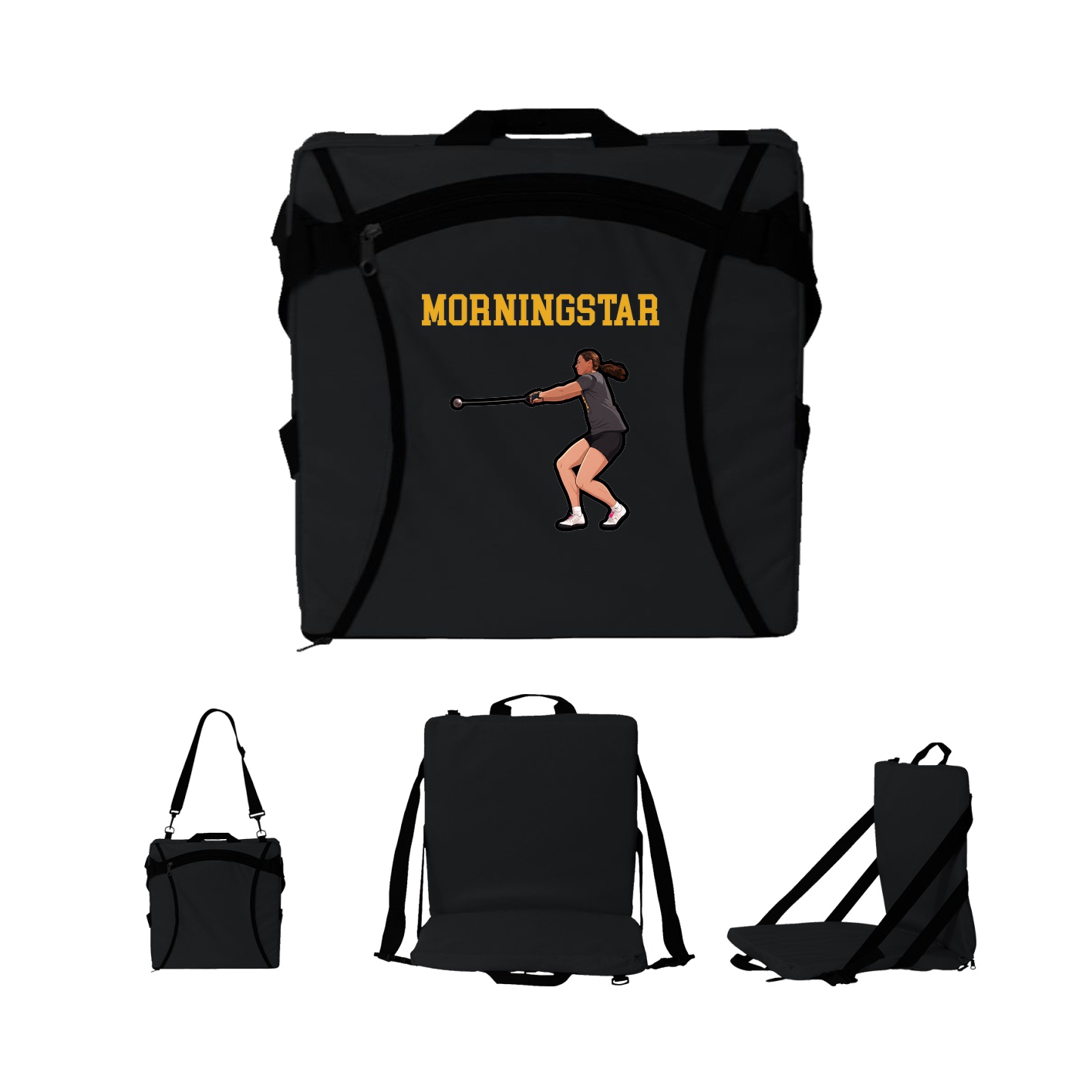Folding Stadium Seat — Shirsey in Black