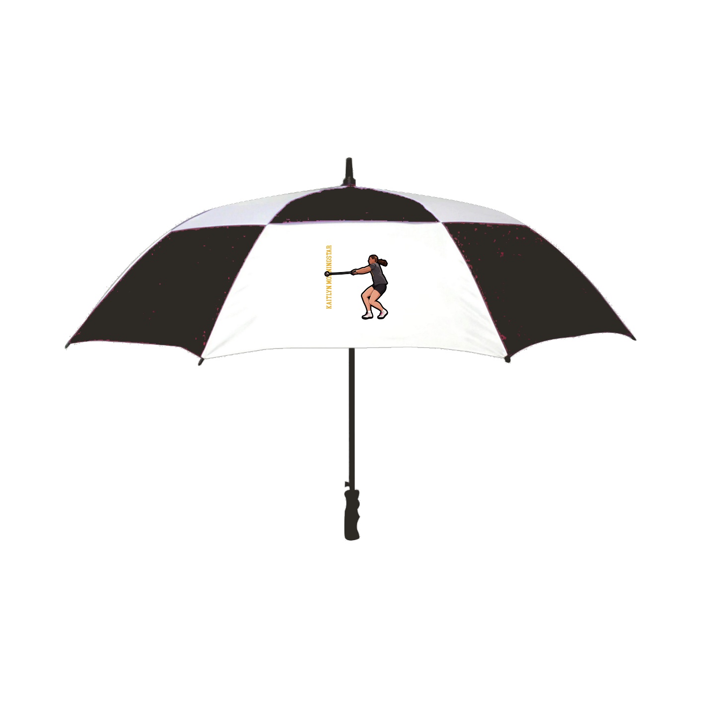 Golf Umbrella — Name Vertical in Black