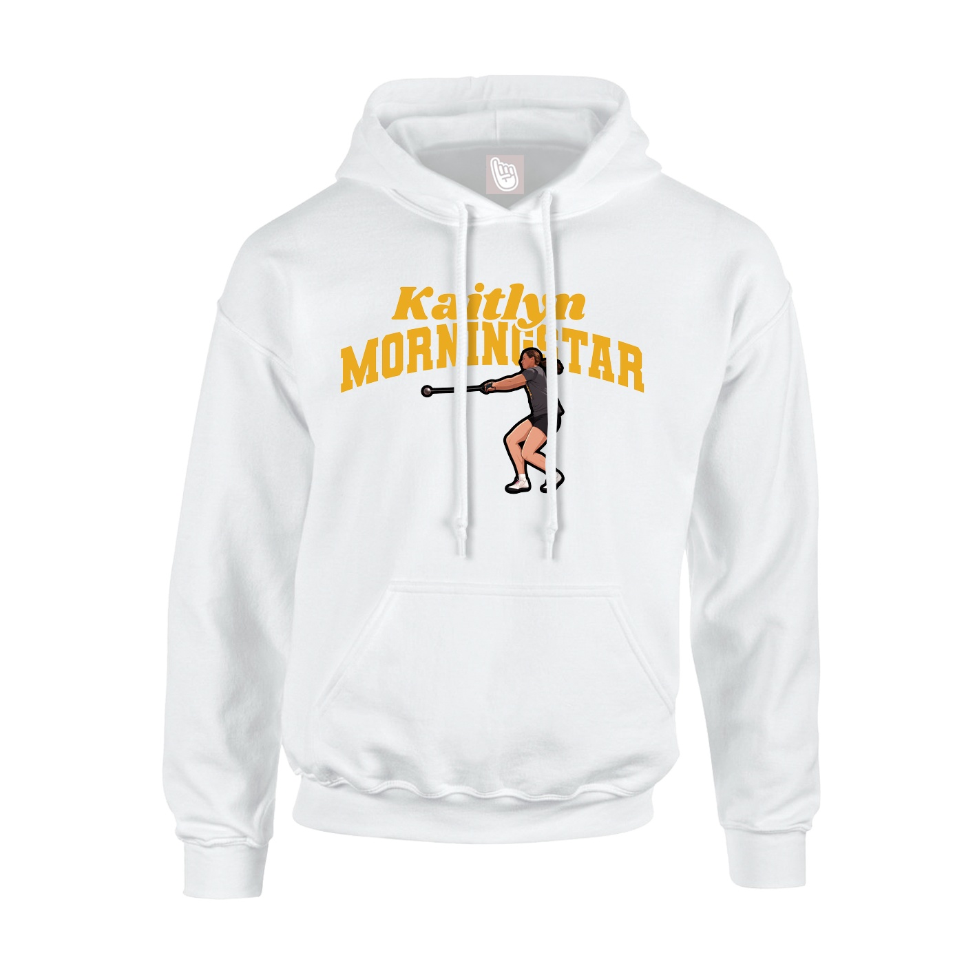 Hoodie — Signature Arch in White