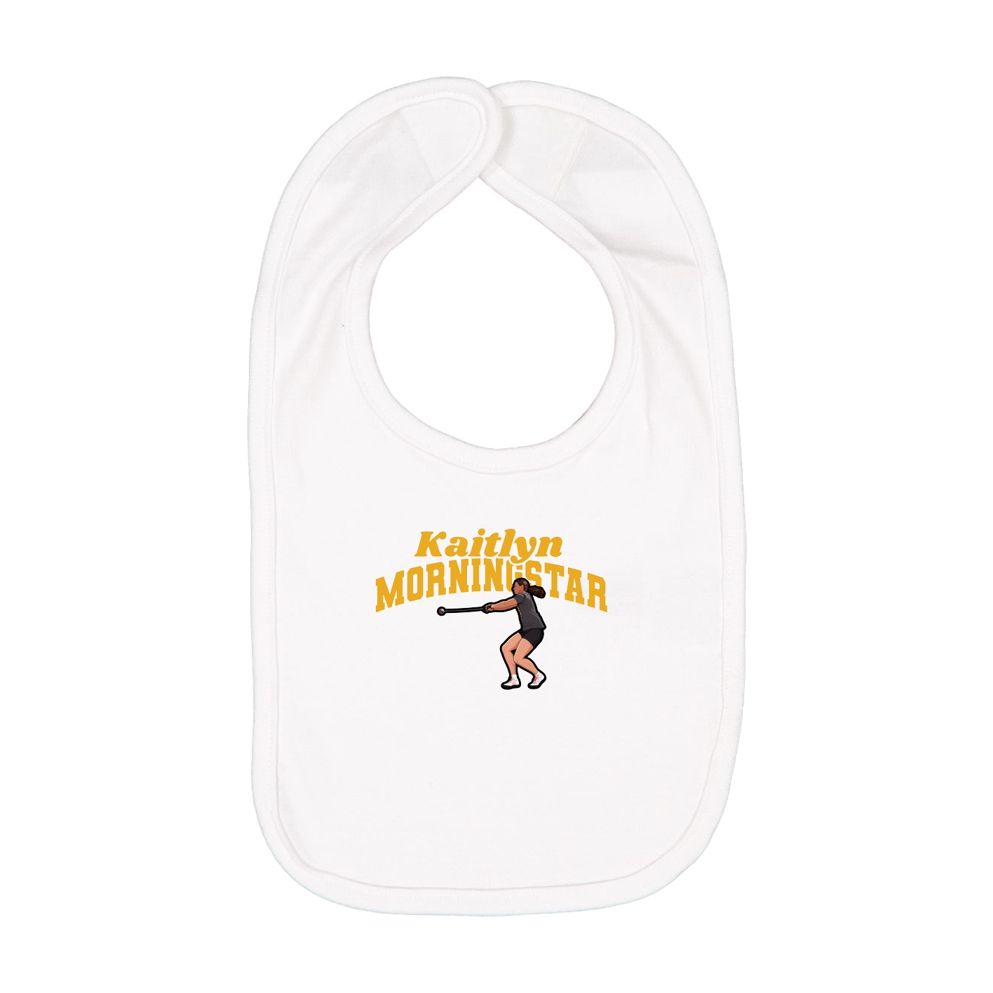 Infant Bib — Signature Arch in White