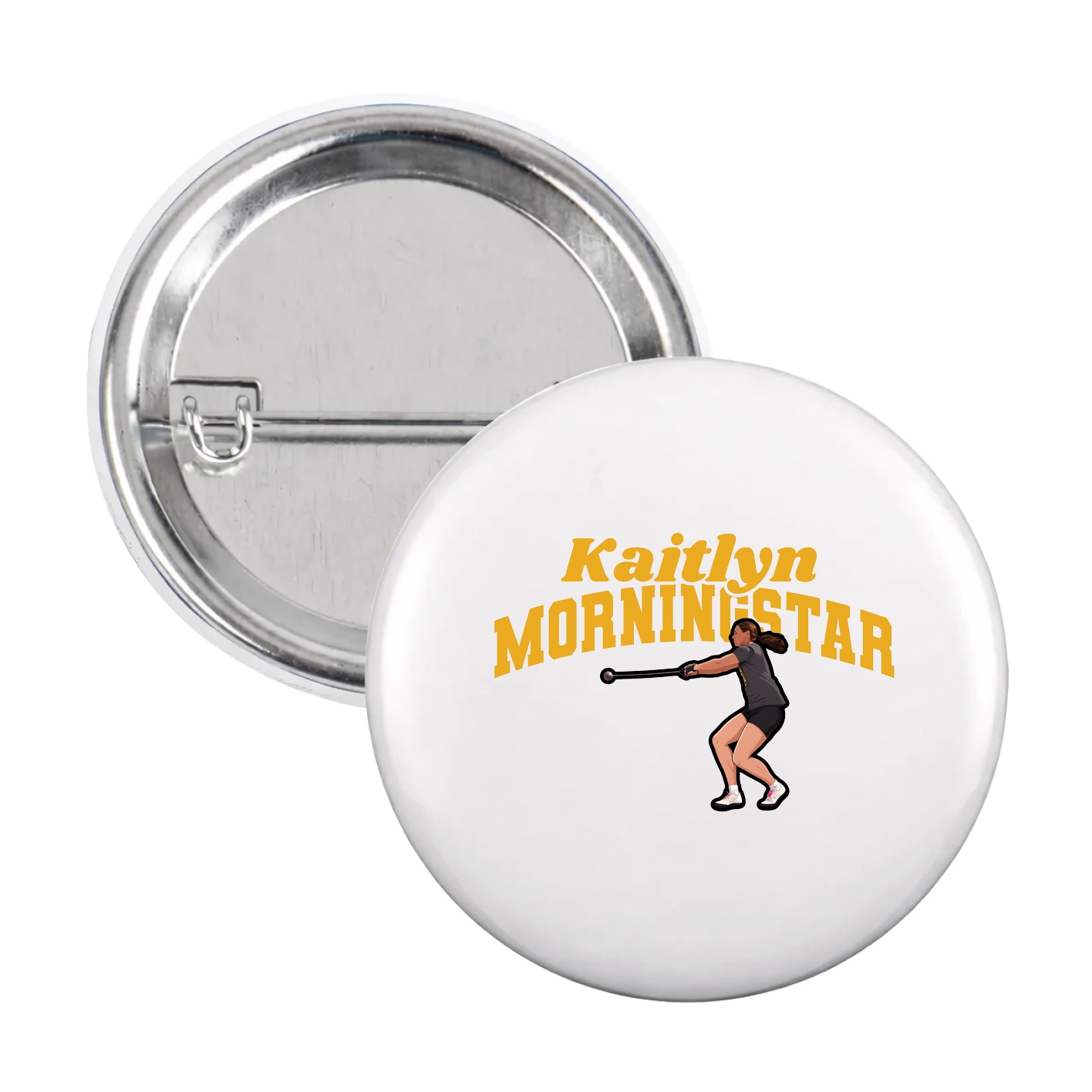 Game Day Button — Signature Arch in White