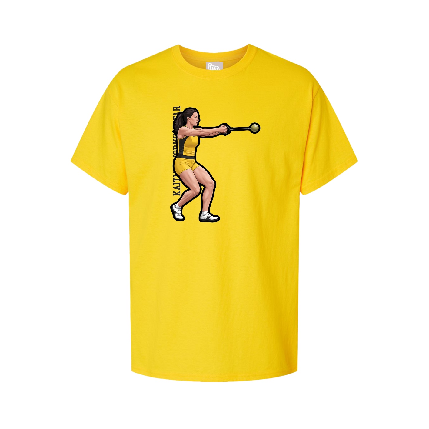 Youth Tee — Name Vertical in Gold