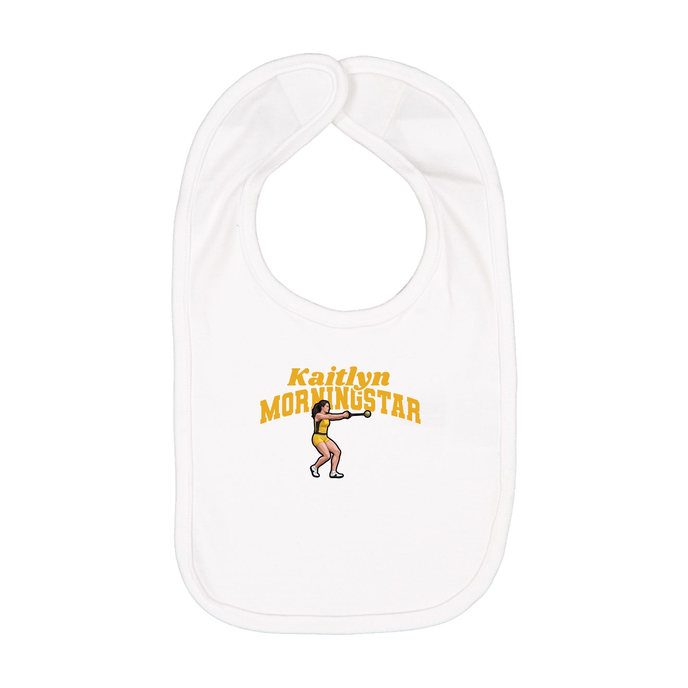 Infant Bib — Signature Arch in White