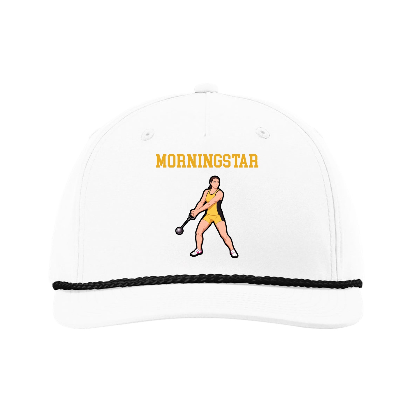 Five-Panel Classic Rope Cap — Shirsey in White