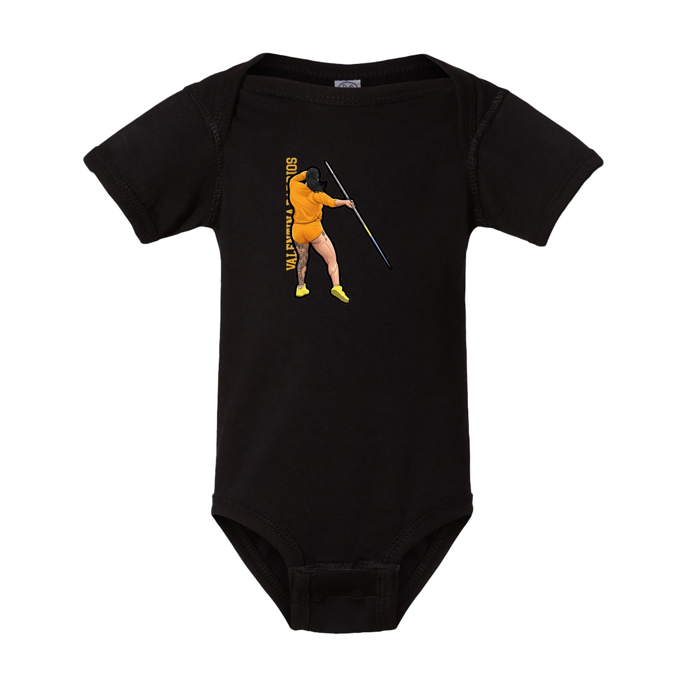 Baby Onesie — Name Vertical in Black