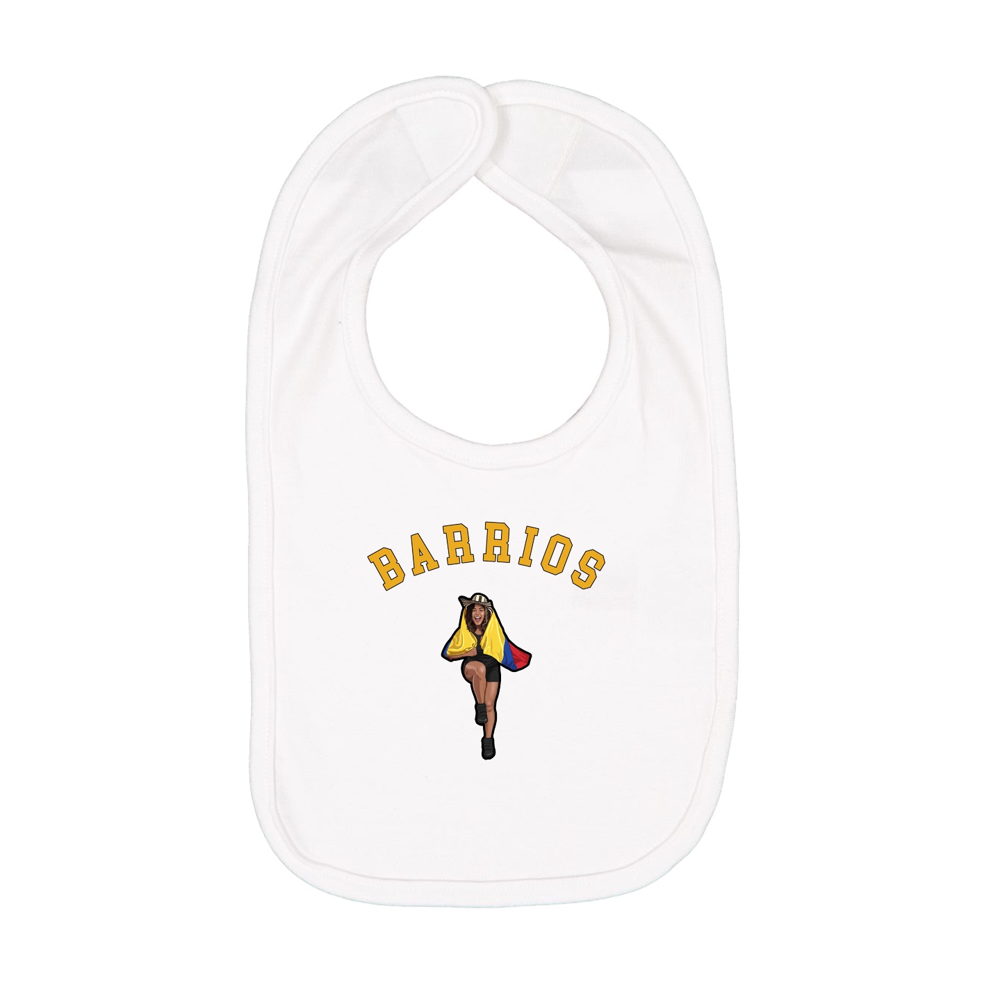 Infant Bib — Shirsey Arch in White