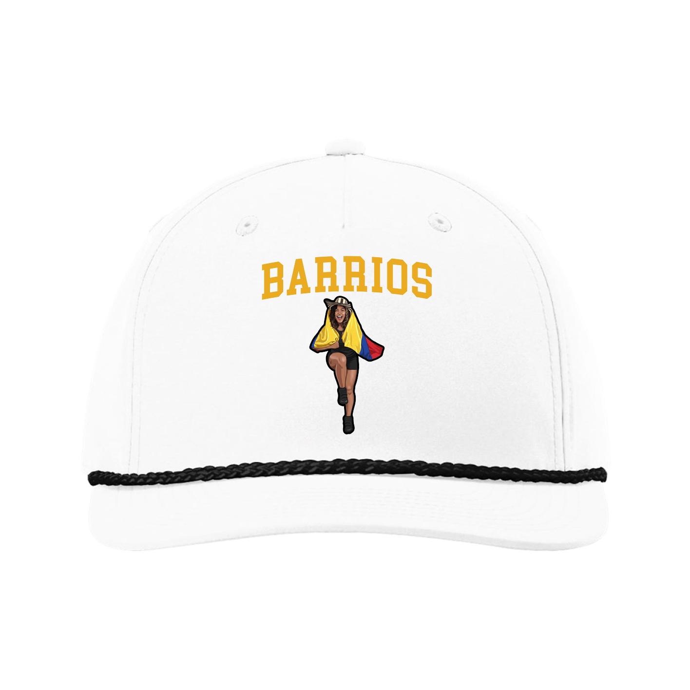 Five-Panel Classic Rope Cap — Shirsey in White