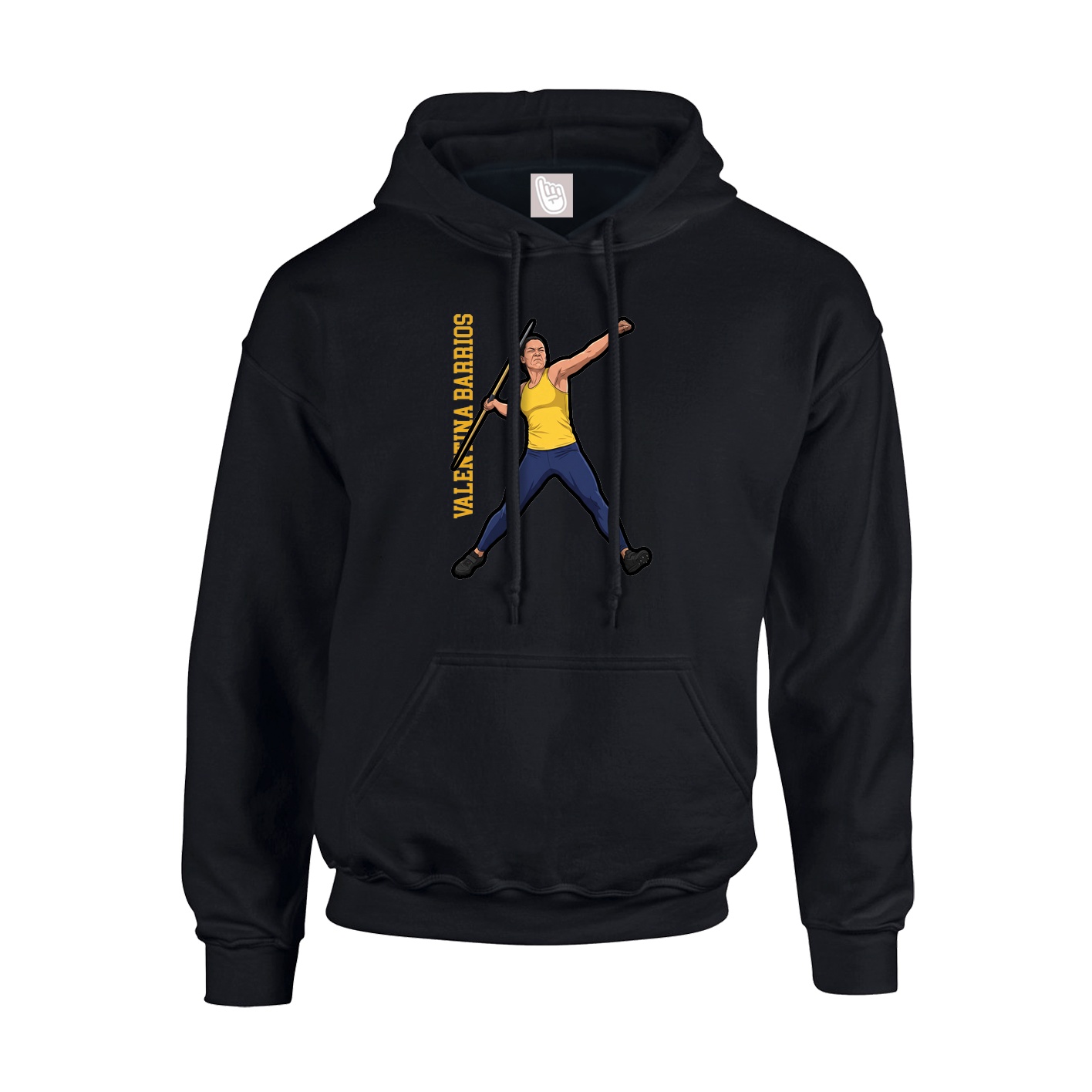 Hoodie — Name Vertical in Black
