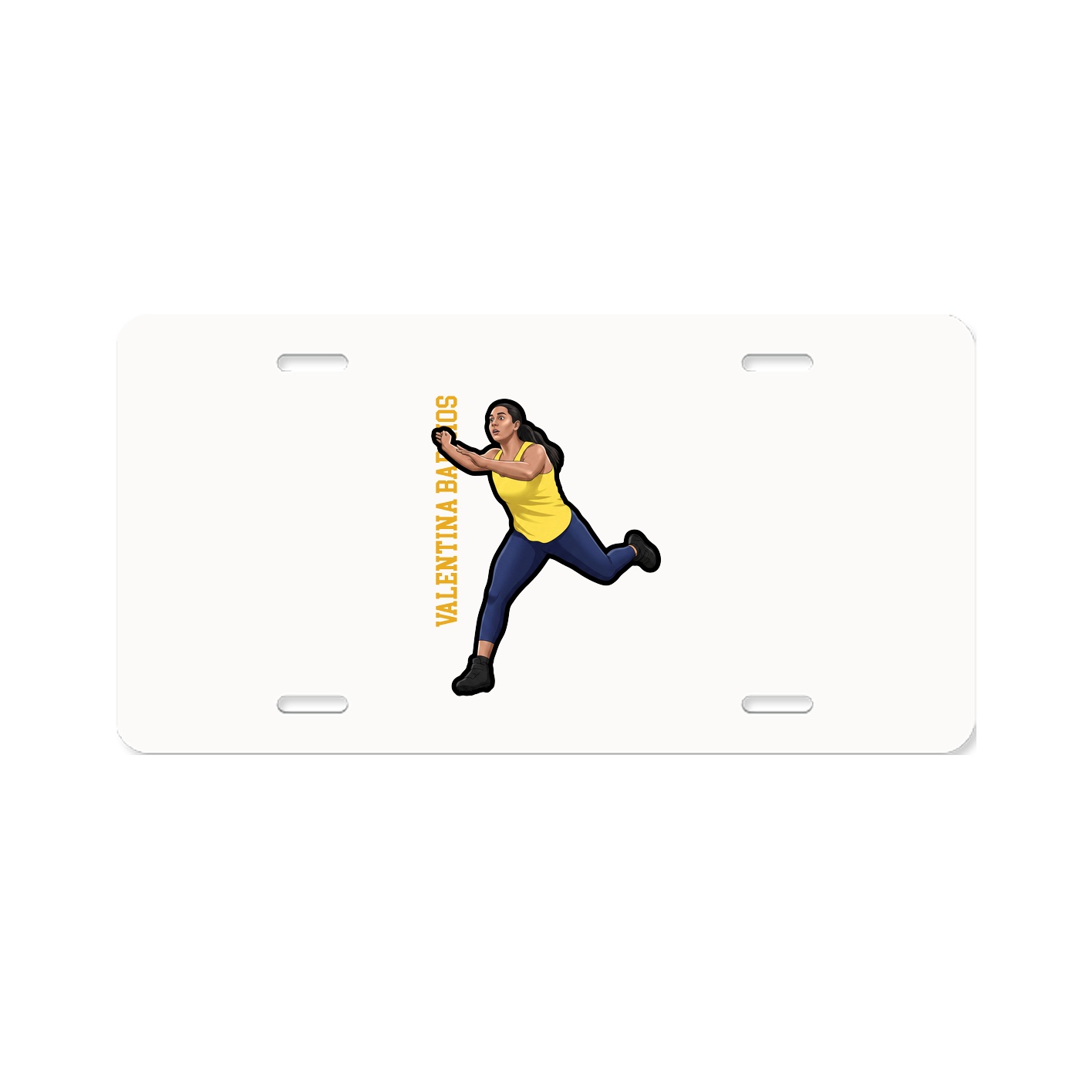 License Plate — Name Vertical in Classic