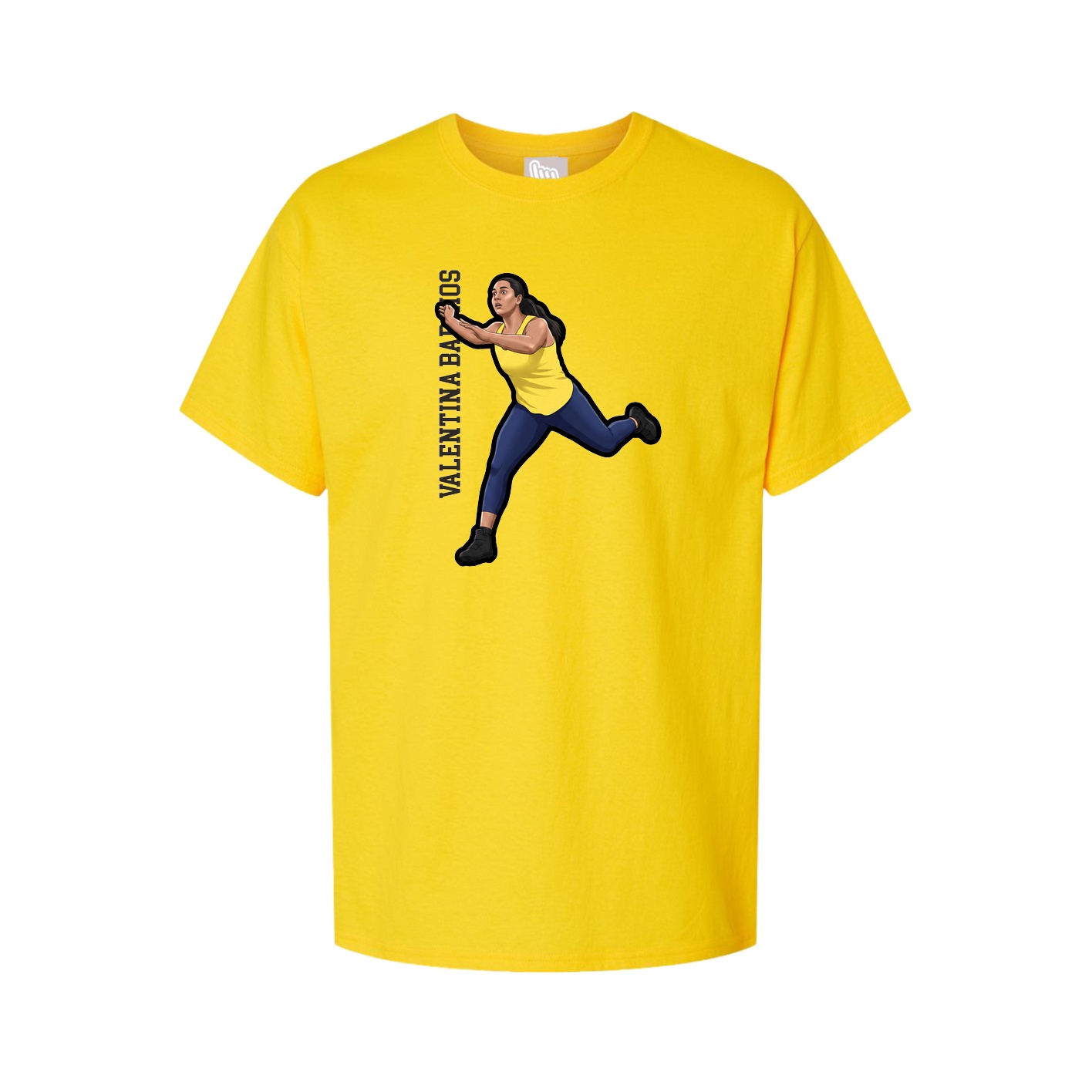 Youth Tee — Name Vertical in Gold