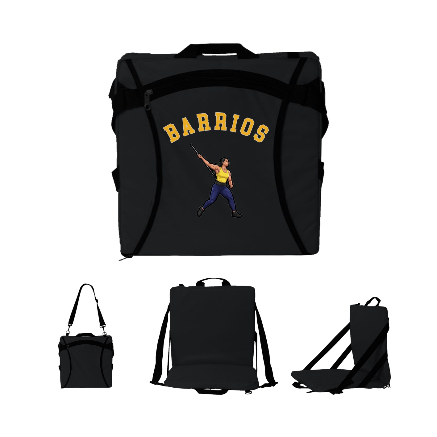 Folding Stadium Seat — Shirsey Arch in Black