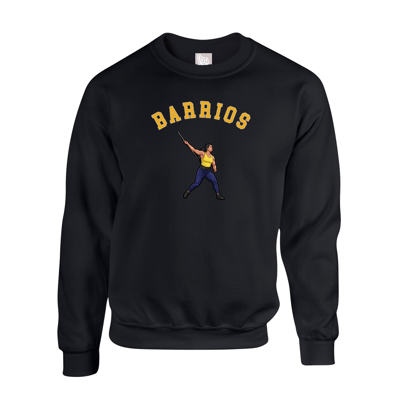 Fleece Crew — Shirsey Arch in Black