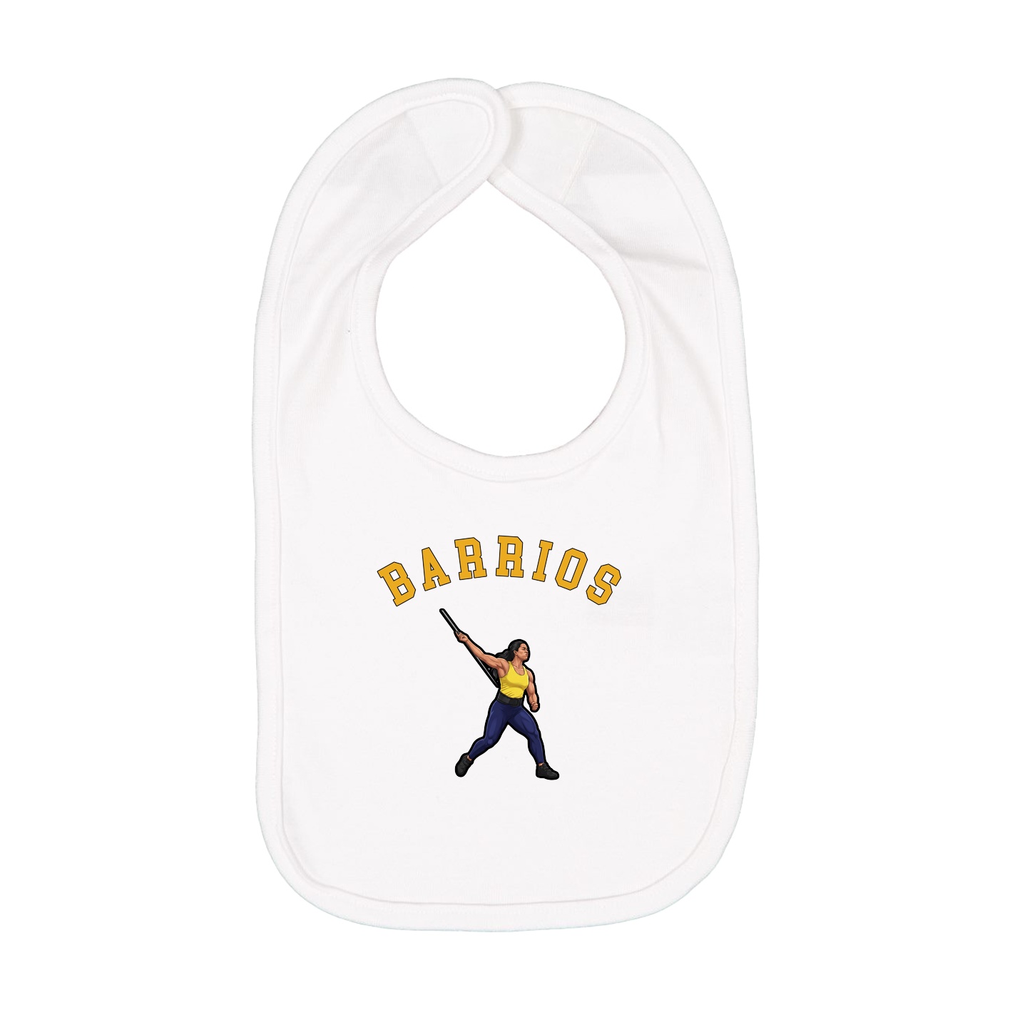 Infant Bib — Shirsey Arch in White