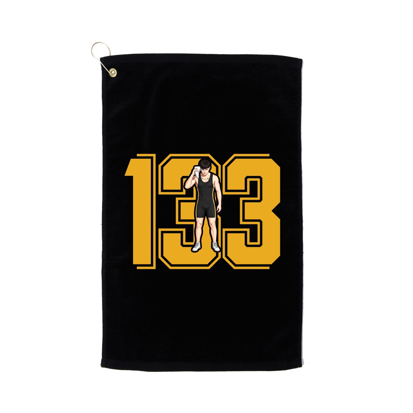 Golf Towel — Number in Black