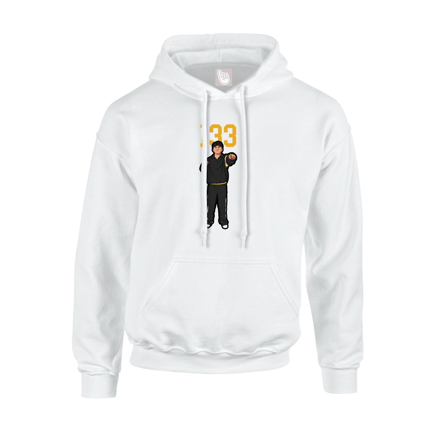 Hoodie — Number Top in White