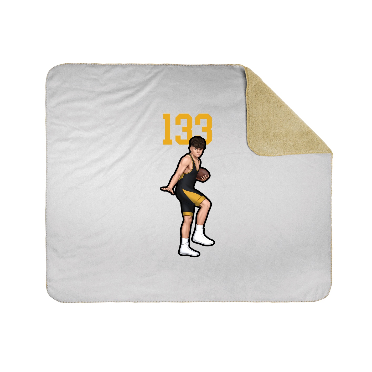 Throw Blanket — Number Top in White