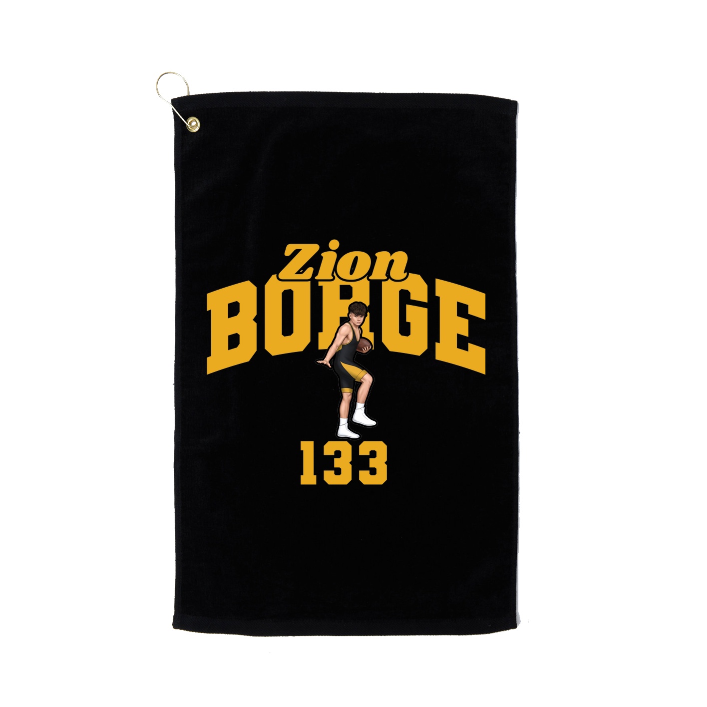 Golf Towel — Signature Arch in Black