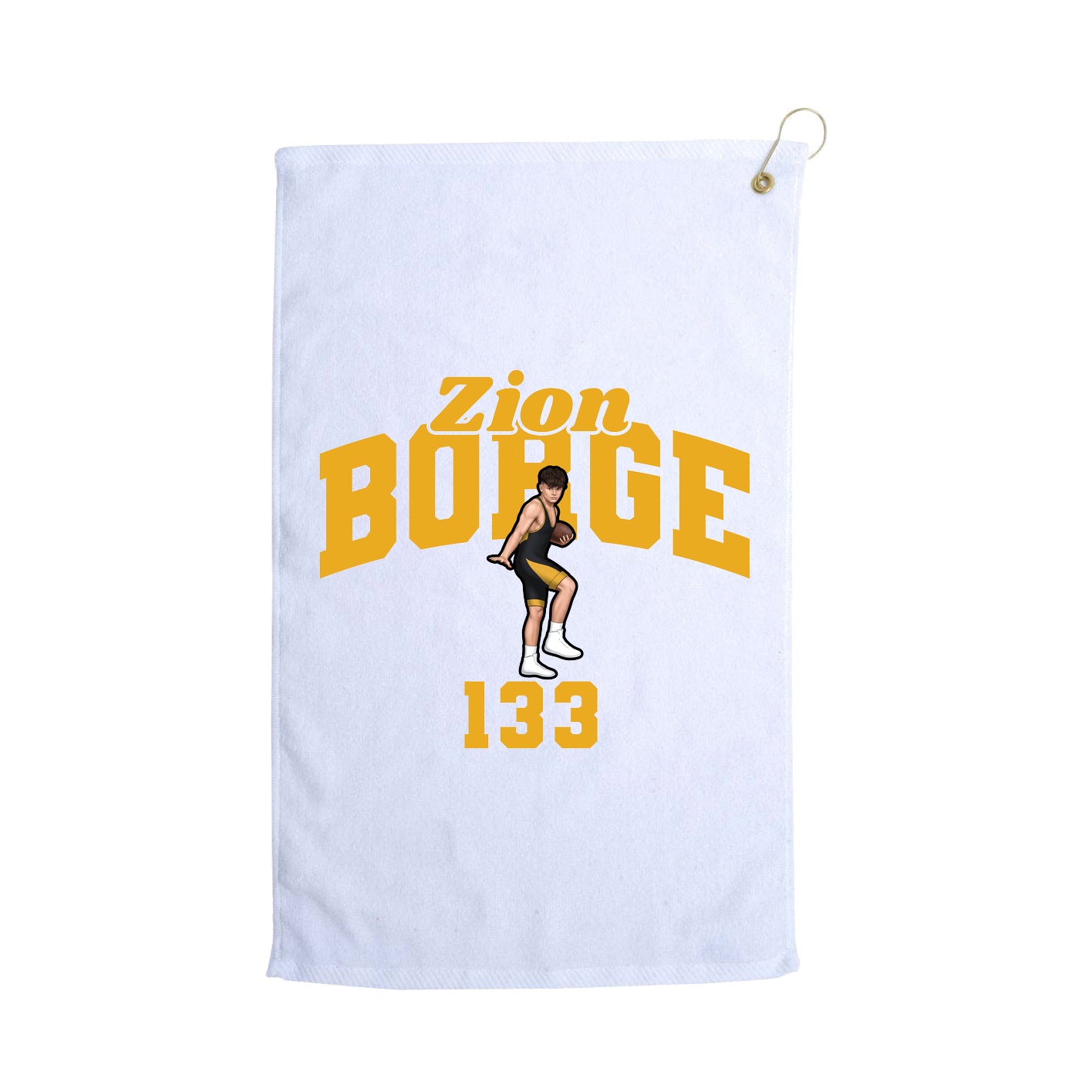 Golf Towel — Signature Arch in White