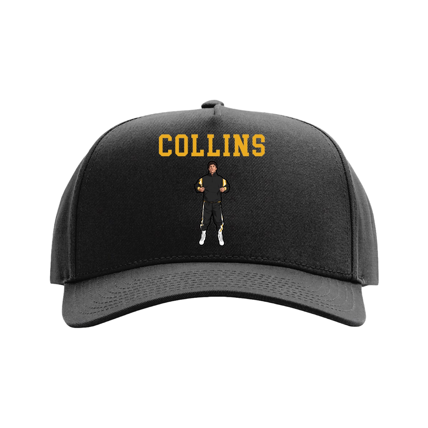 Full Fabric Five-Panel Champ Cap — Shirsey in Black