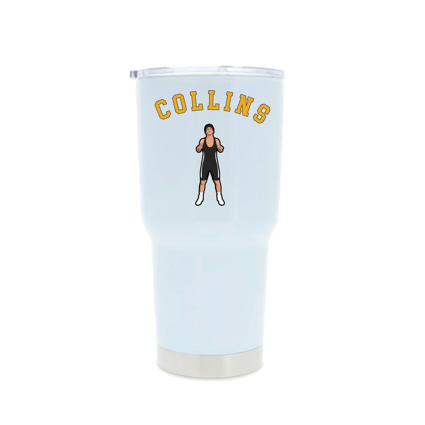30oz Stainless Steel Tumbler — Shirsey Arch in White