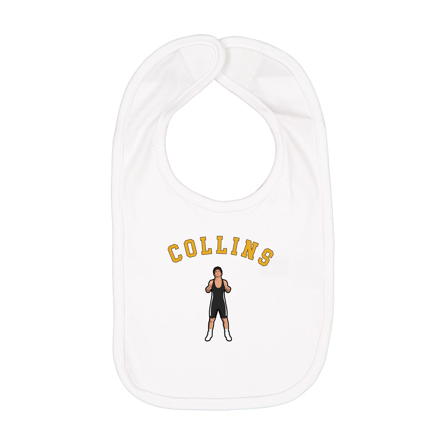 Infant Bib — Shirsey Arch in White
