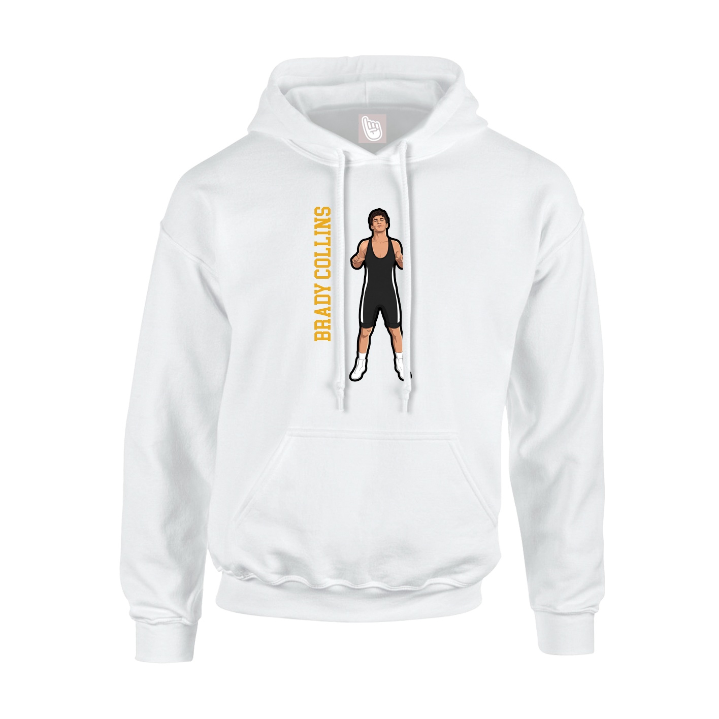 Hoodie — Name Vertical in White