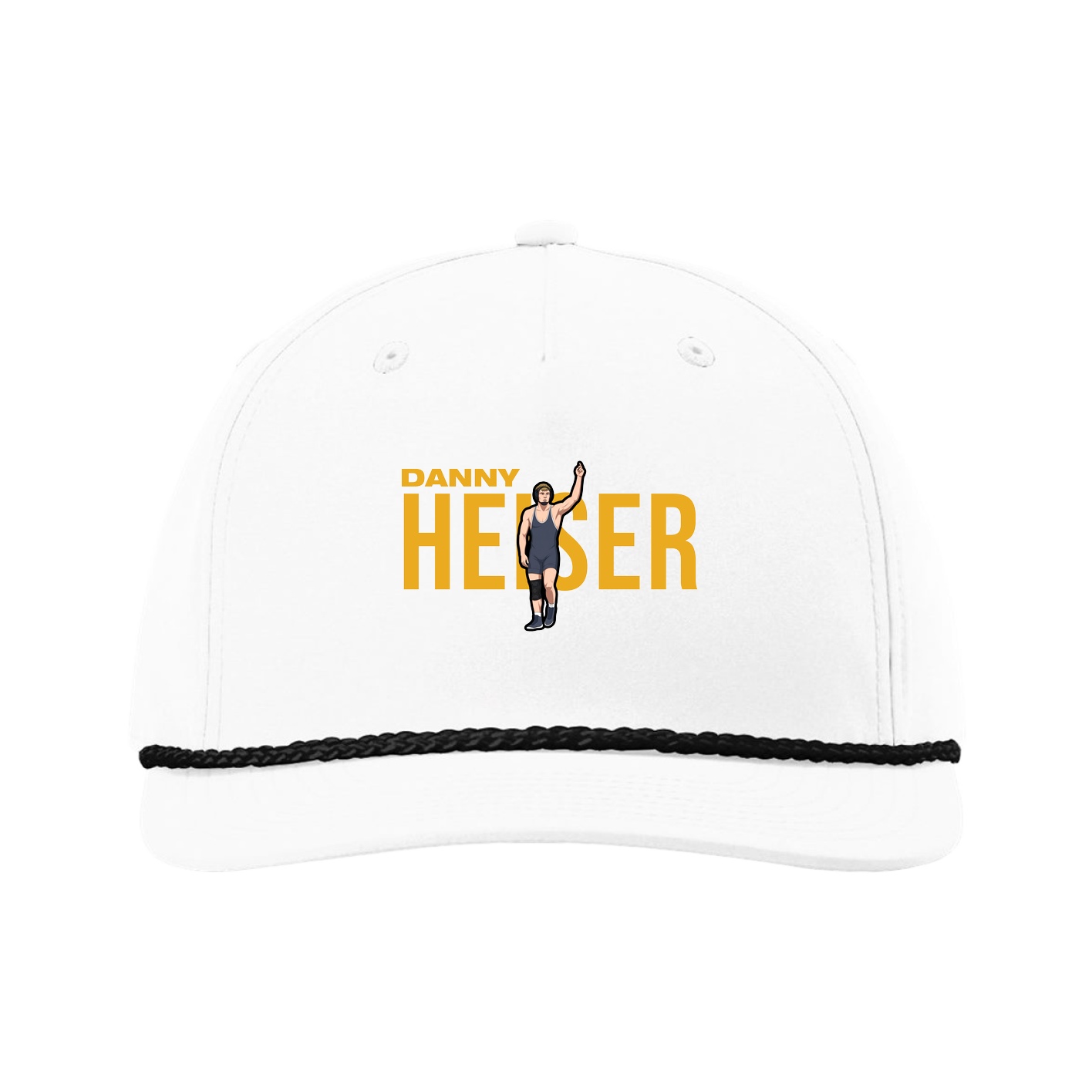 Five-Panel Classic Rope Cap — Player Name in White