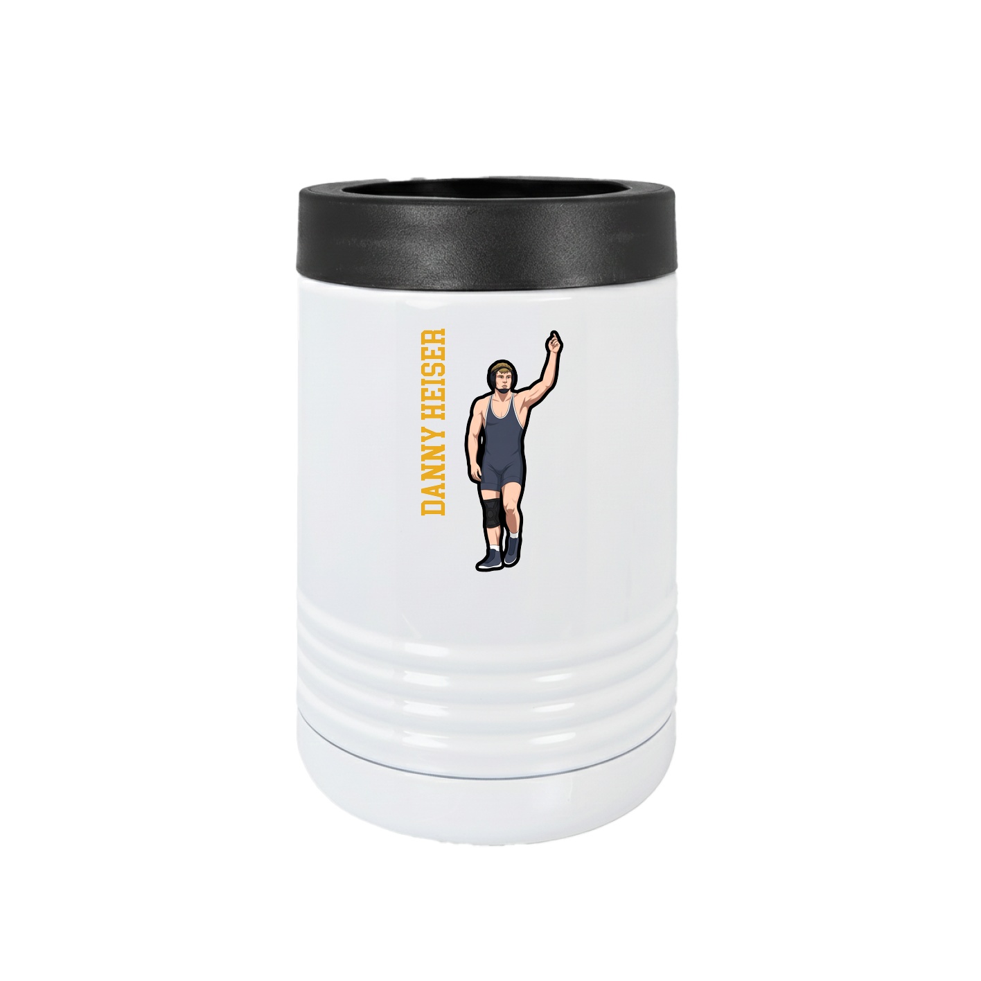 Beverage Holder — Name Vertical in White
