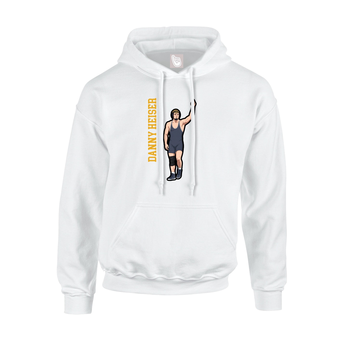 Hoodie — Name Vertical in White