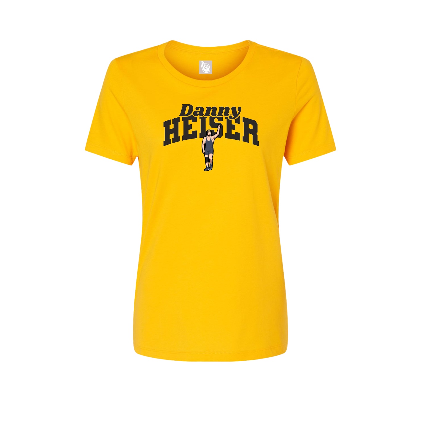 Fitted Women's Tee — Signature Arch in Gold
