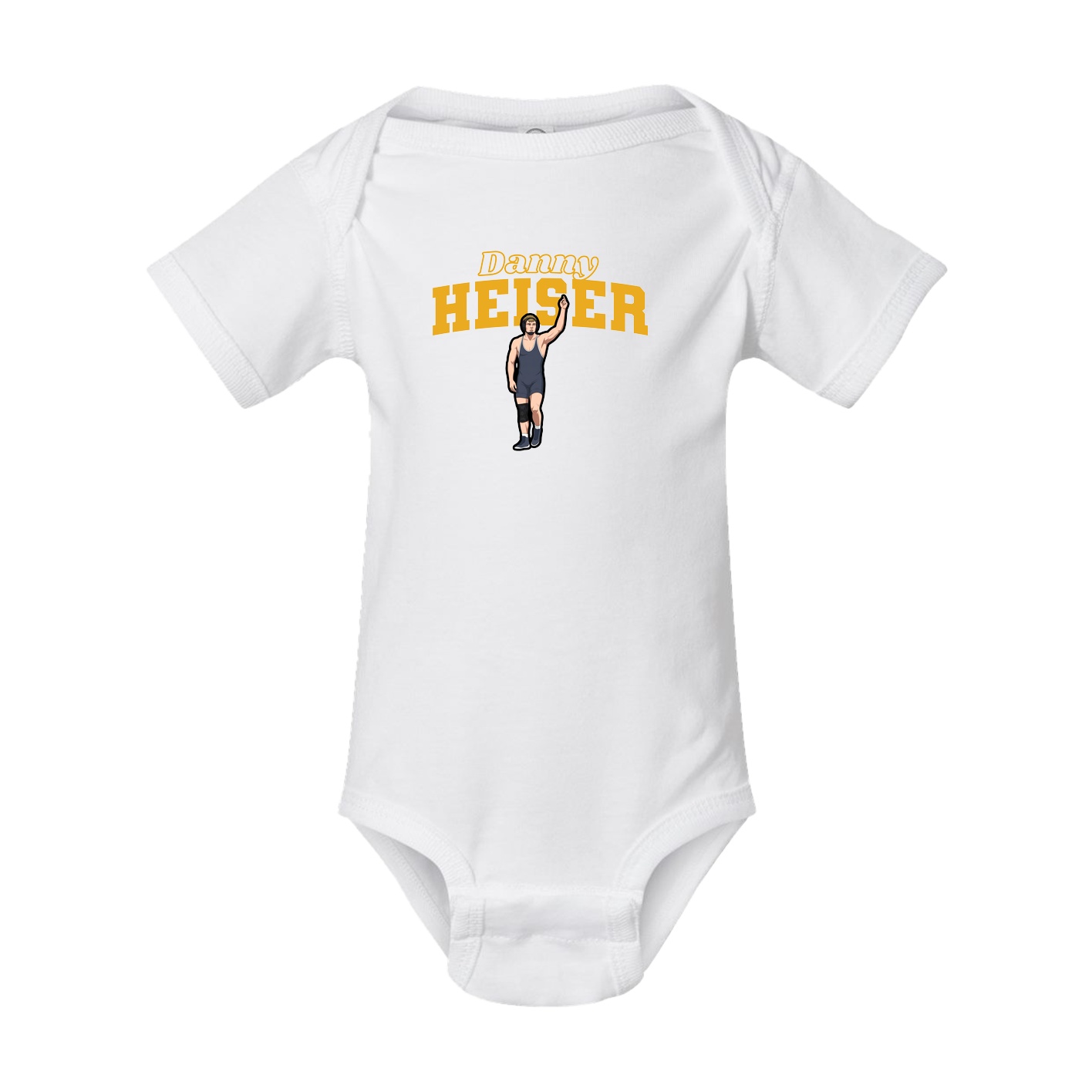 Baby Onesie — Name Arch in White