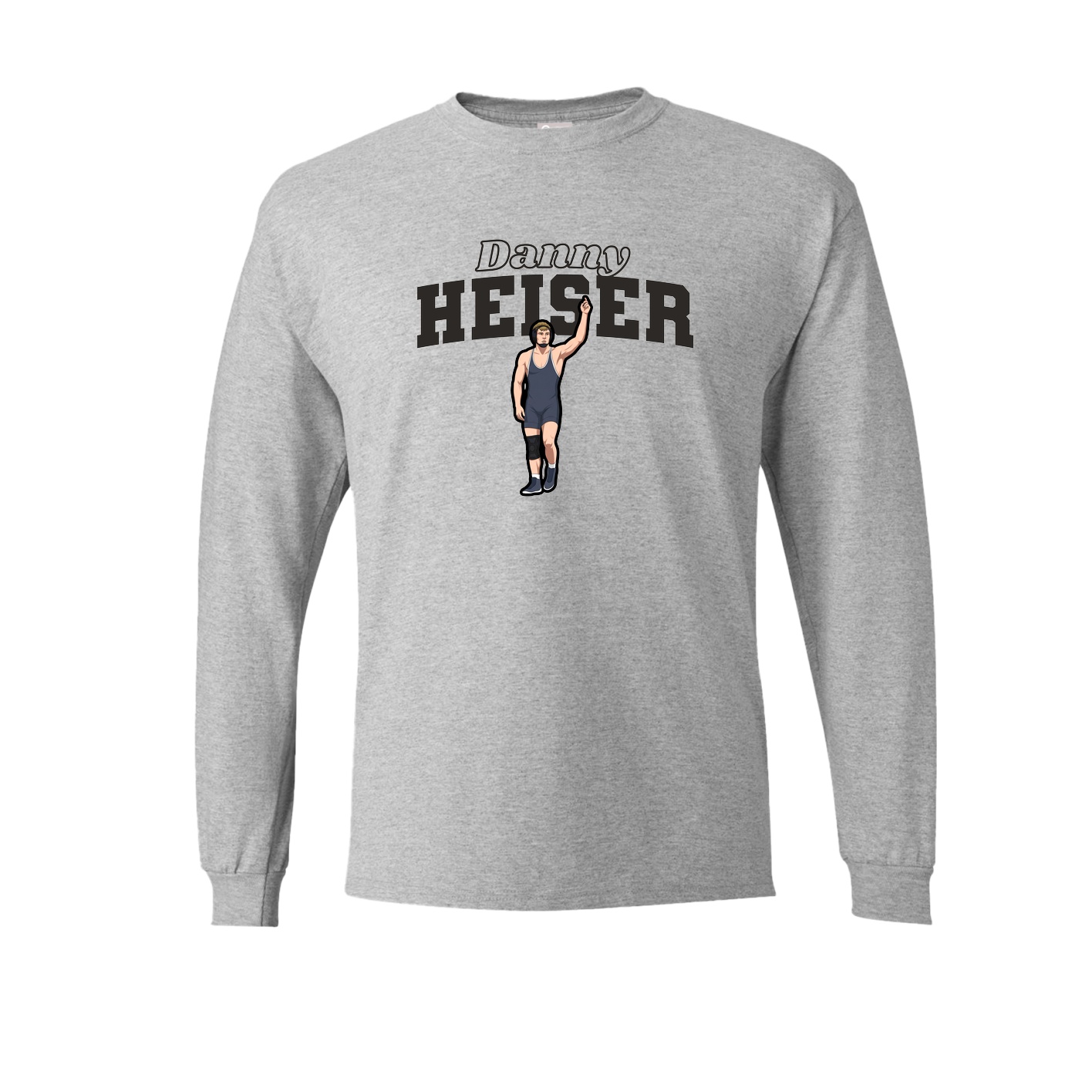 Long Sleeve Tee — Name Arch in Grey